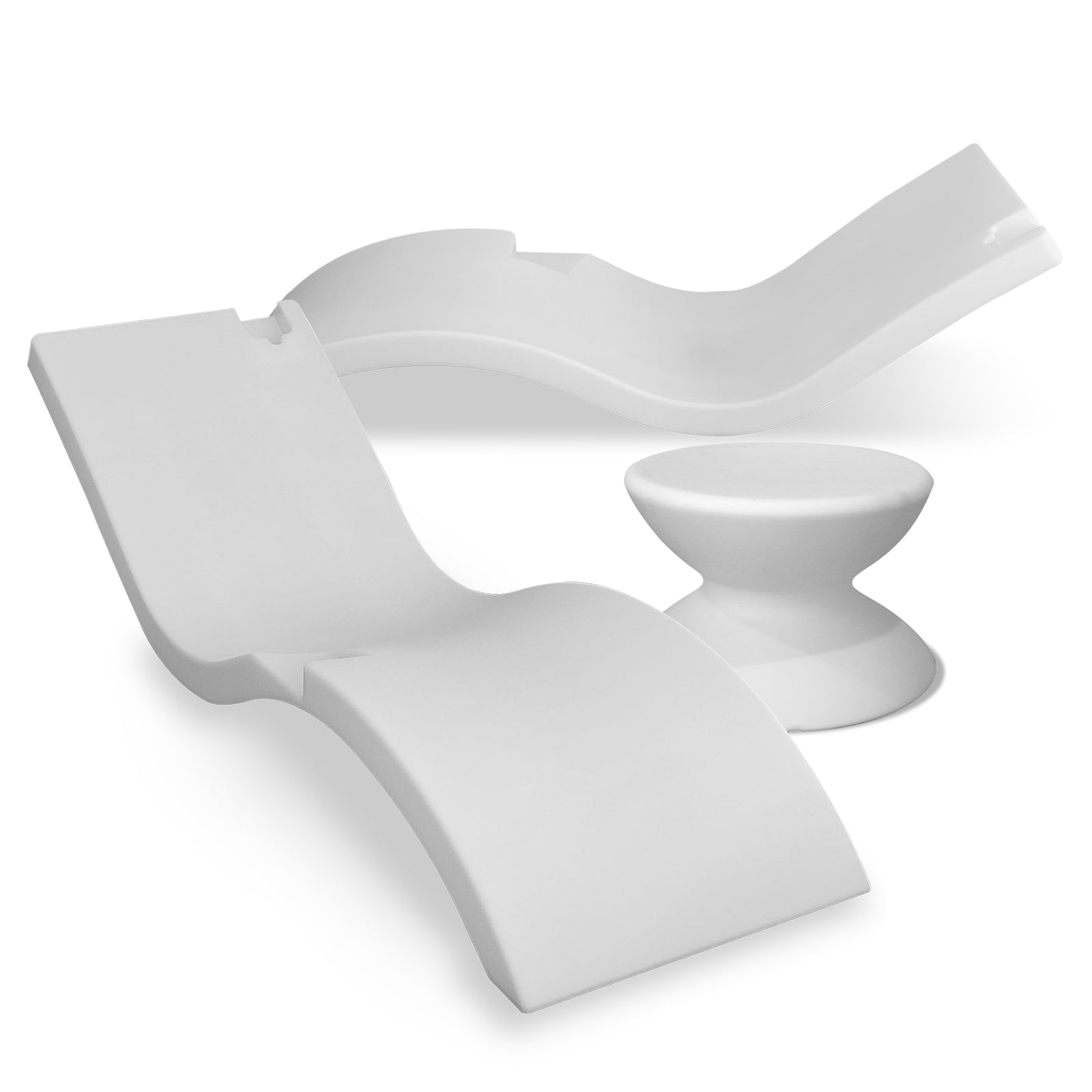 Wave Lounger Pair + Grande Hourglass Table Combo image 1